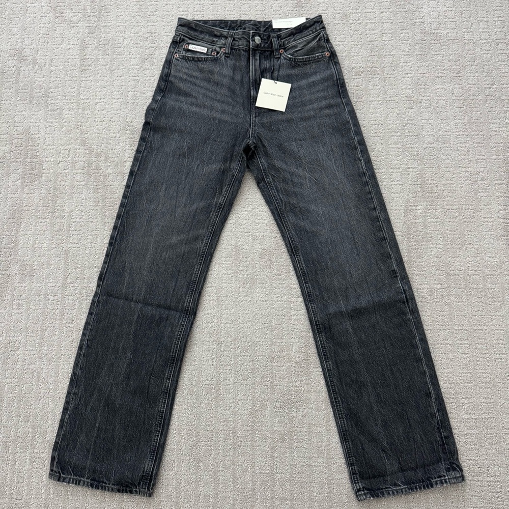 Calvin Klein Jeans 90s Straight Jeans - Slate Grey - Size 25 Regular - NWT